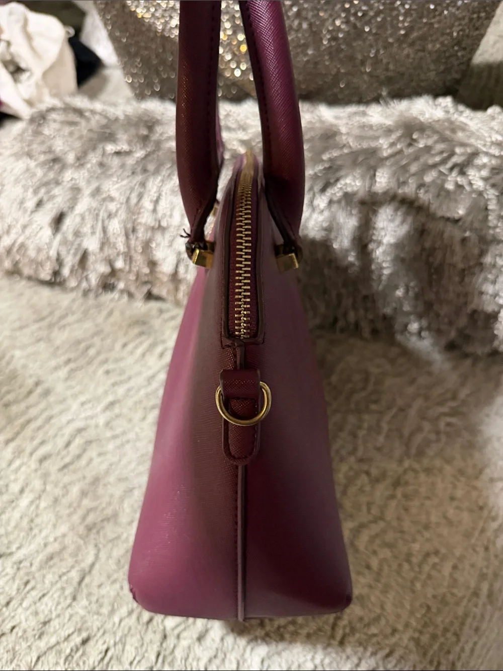 Kate Spade New York Cameron Street Lottie Satchel in a deep purple